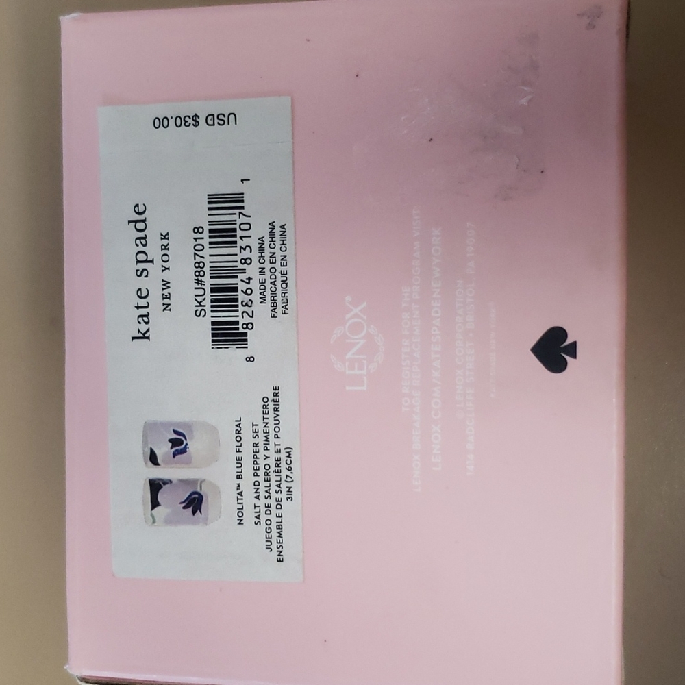 BNIB Kate Spade Nolita Blue Floral Salt & Pepper - Picture 2 of 7